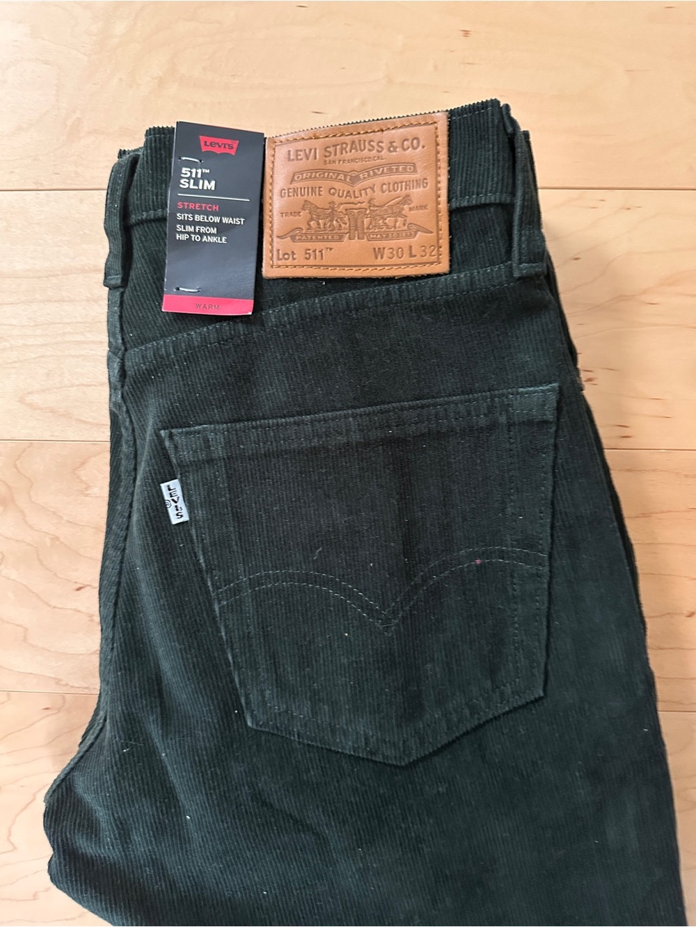 Levi's 511 Slim Corduroy Pants - Dark Green